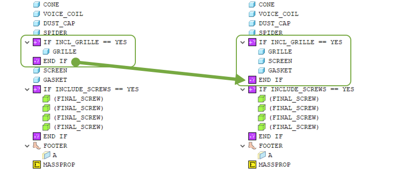 Pro/PROGRAM Drag-and-Drop Editing